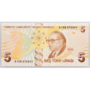 Turkey, 5 Lira 2009