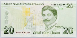 Turquie, 20 lires 2009