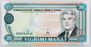 Turkmenistán, 20 manat 1993