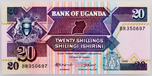 Uganda, 20 šilingov 1988