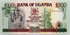 Uganda, 1000 šilinků 1991