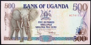 Uganda, 500 szylingów 1991