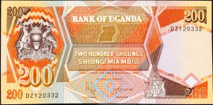 Uganda, 200 szylingów 1996