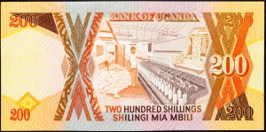 Uganda, 200 scellini 1996