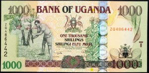 Uganda, 1000 šilingov 2008