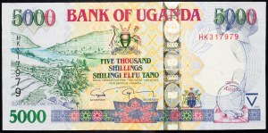 Uganda, 5000 szylingów 2008