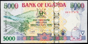 Uganda, 5000 Shillings 2008