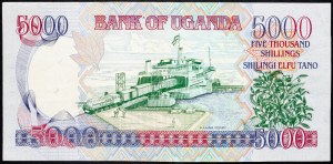 Uganda, 5000 šilinků 2008