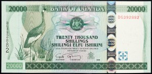 Uganda, 20000 scellini 2008