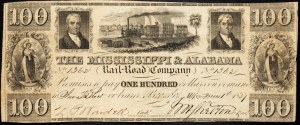 USA, 100 dolarów 1837