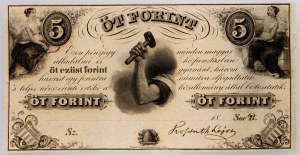 États-Unis, 5 Forint 1852