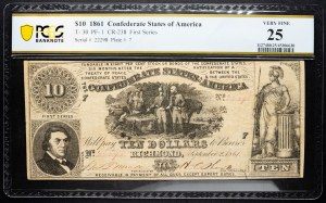 USA, 10 Dollars 1861