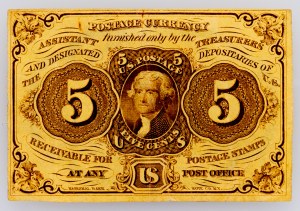 USA, 5 centů 1862