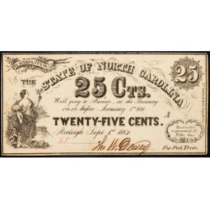 USA, 25 centów 1862