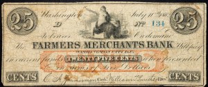 USA, 25 centesimi 1862