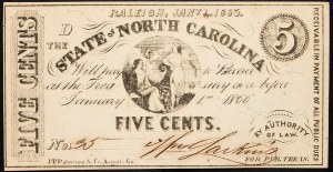 USA, 5 centů 1863
