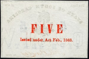 USA, 5 centesimi 1863