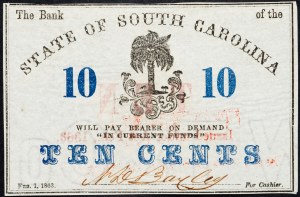 USA, 10 centów 1863