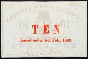 USA, 10 centů 1863