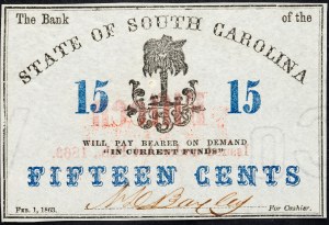 USA, 15 centů 1863