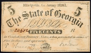 États-Unis, 5 Cents 1863