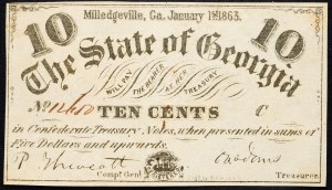 USA, 10 centów 1863