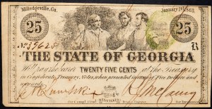 USA, 25 centesimi 1863