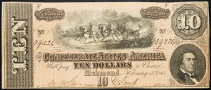 États-Unis, 10 dollars 1864