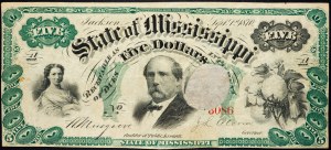 USA, 5 dolarů 1870