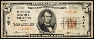 USA, 5 dollari 1929