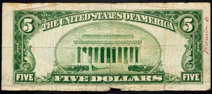 USA, 5 Dollars 1934