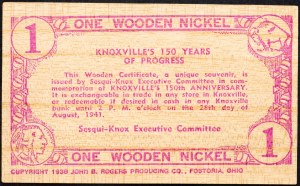 USA, 1 Wooden Nickel 1941