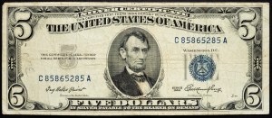 USA, 5 dolarů 1953