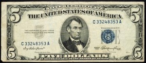 USA, 5 dolárov 1953