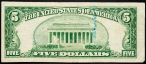 USA, 5 dolárov 1953