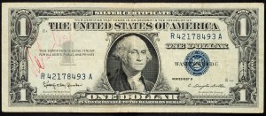 USA, 1 dolar 1957