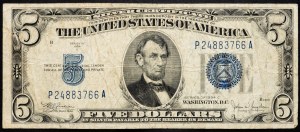 USA, 5 Dollars 1966