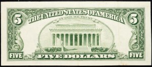 USA, 5 dolarů 1985