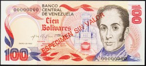 Venezuela, 100 bolívarů 1980