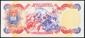 Venezuela, 100 bolívarů 1980