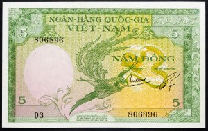 Vietnam, 5 Dong 1955