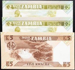Zambia, 2, 5 Kwacha 1980-1988