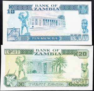 Zambia, 10, 20 Kwacha 1989-1991