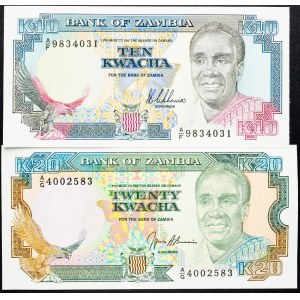 Zambia, 10, 20 Kwacha 1989-1991