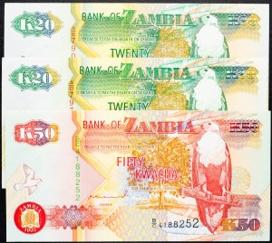 Zambie, 20, 50 Kwacha 1992