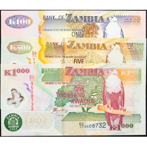 Zambia, 100, 500, 1000 Kwacha 2001, 2003, 2004