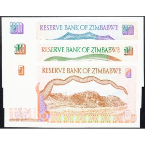 Zimbabwe, 5, 10, 20 Dollars 1997