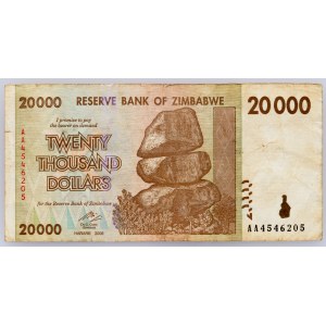 Zimbabwe, 20000 Dollars 2008