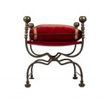 Italian wrought iron faldistor