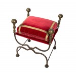 Italian wrought iron faldistor